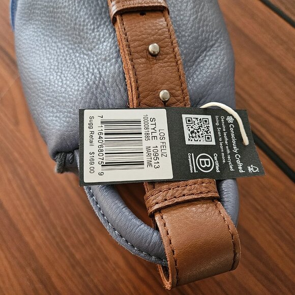 The Sak Blue and Brown Hobo Bag - Picture 4 of 11